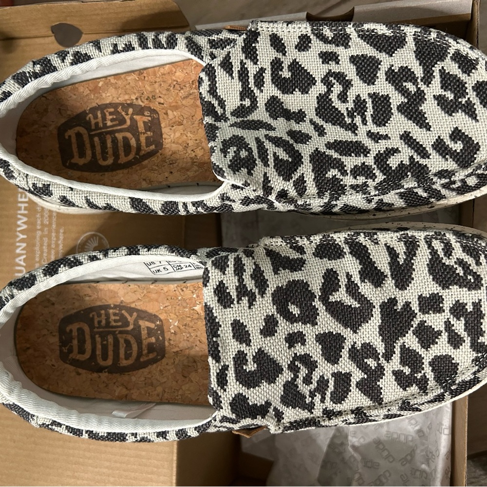 Hey Dude Cheetah Grey Misty Woven Shoes